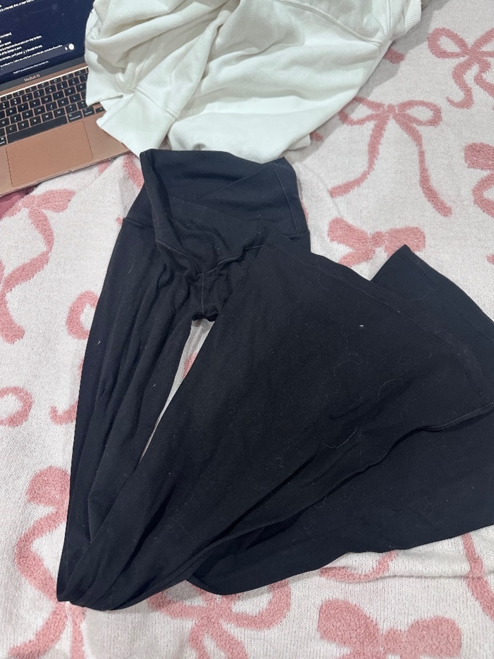 OFFLINE by Aerie Real Me High Rise Super Flare Leggings S/P Black